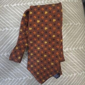 Land's End 100% Silk Tie Handsewn In The USA